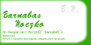 barnabas moczko business card